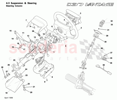 Part Diagram for Aston Martin 83-124096-AB