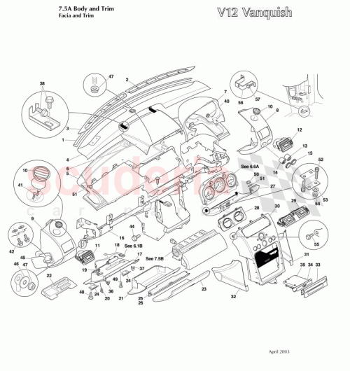 Part Diagram for Aston Martin 5R13-C06024-AAW