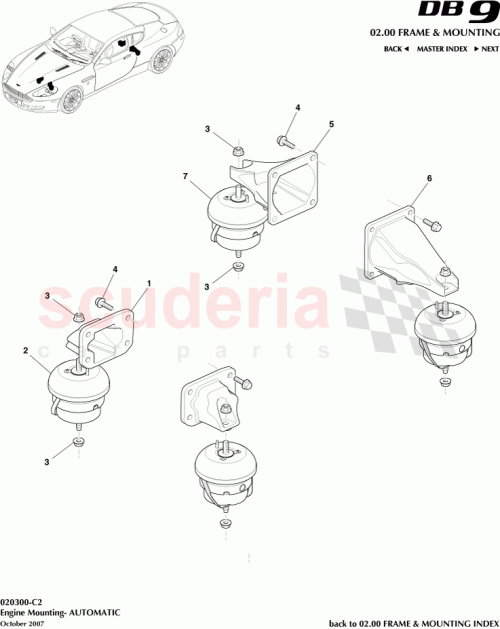 Part Diagram for Aston Martin 4G43-7M125-DC