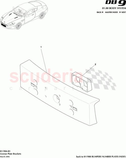 Part Diagram for Aston Martin 4G43-17A835-AD