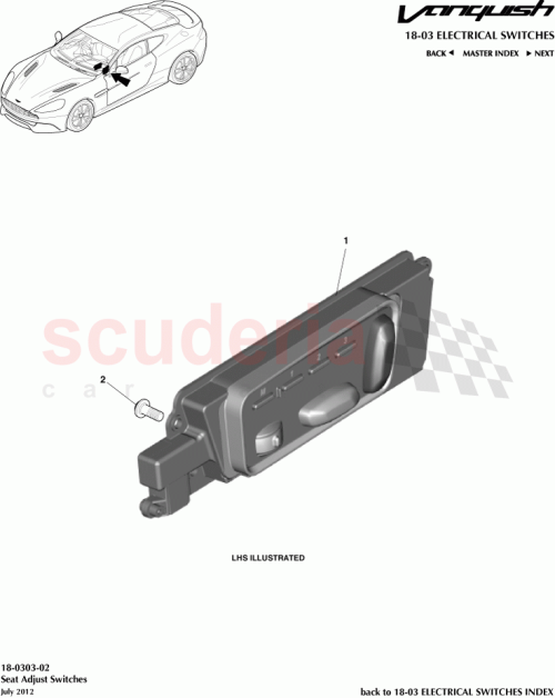 Part Diagram for Aston Martin CD33-14B709-CA