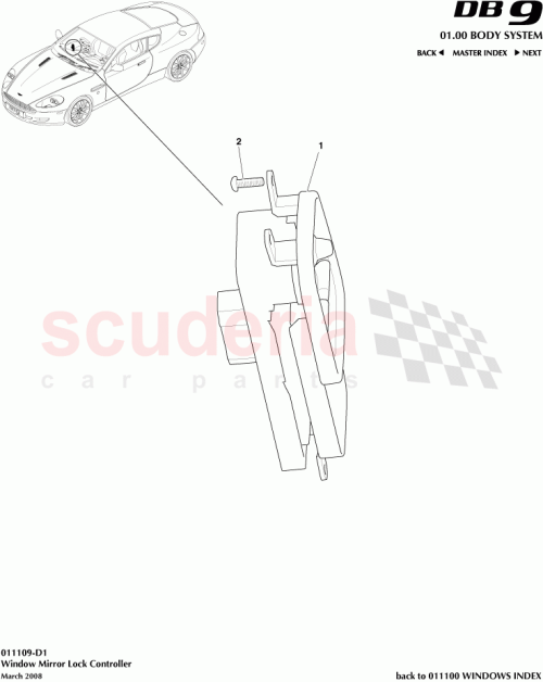 Part Diagram for Aston Martin 6G3314540BA