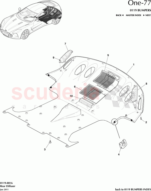 Part Diagram for Aston Martin 12023-03-7394-AA