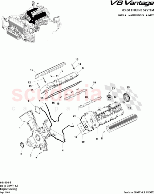 Part Diagram for Aston Martin 6G43-07-10416