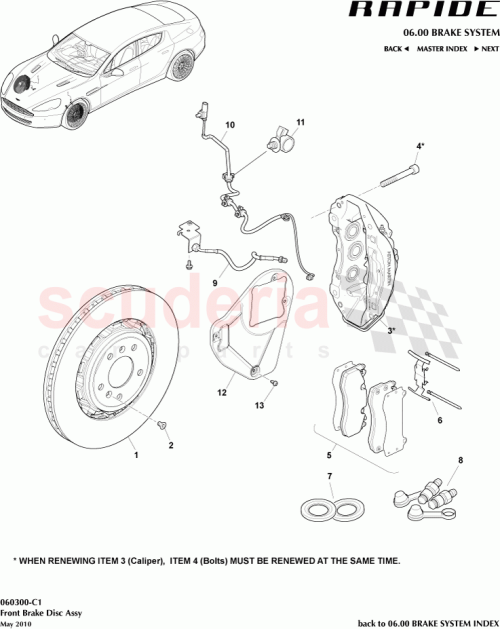 Part Diagram for Aston Martin AD43-2D007-AB