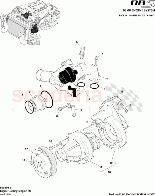 Part Diagram for Aston Martin 8G43-8A513-AA