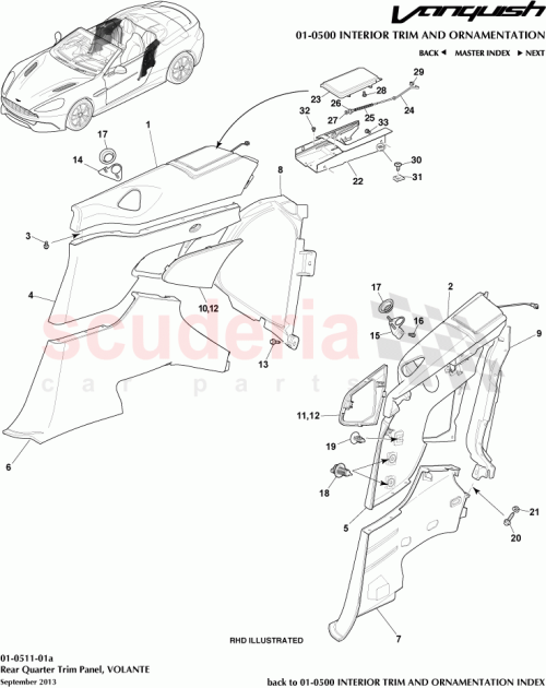 Part Diagram for Aston Martin ED33-L312A06-AAW