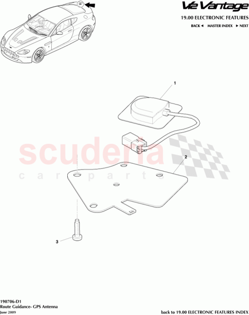 Part Diagram for Aston Martin 6G33-10E921-BE