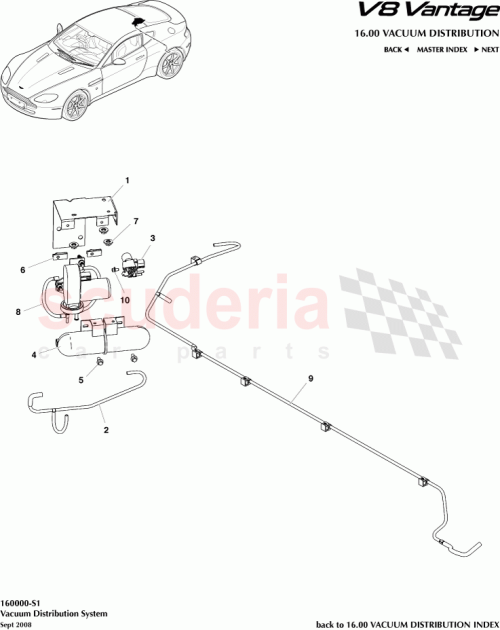 Part Diagram for Aston Martin 9G33-9E488-AA