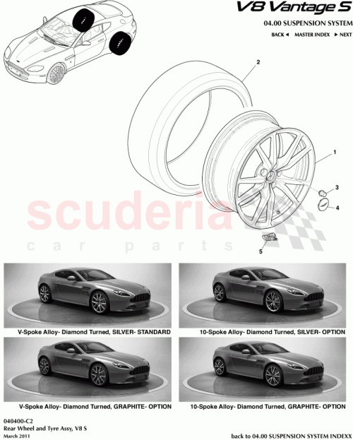 Part Diagram for Aston Martin BG33-1007-PA