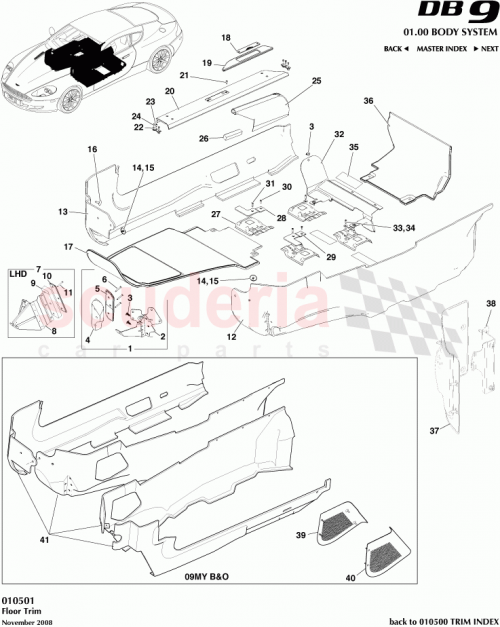 Part Diagram for Aston Martin 4G43-STC3710-AA-PK