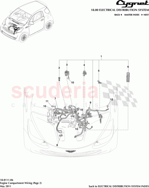 Part Diagram for Aston Martin 82817-74080