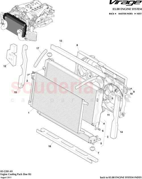 Part Diagram for Aston Martin CG43-F8B170-AA