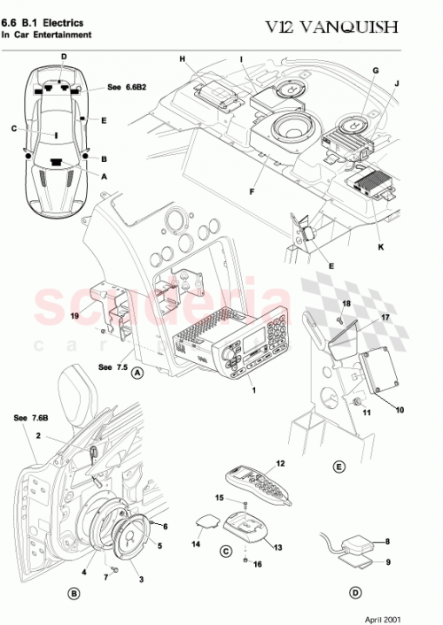 Part Diagram for Aston Martin 1R12-37-10047