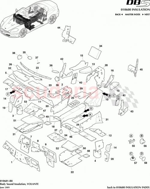 Part Diagram for Aston Martin 6G33-13082-AA