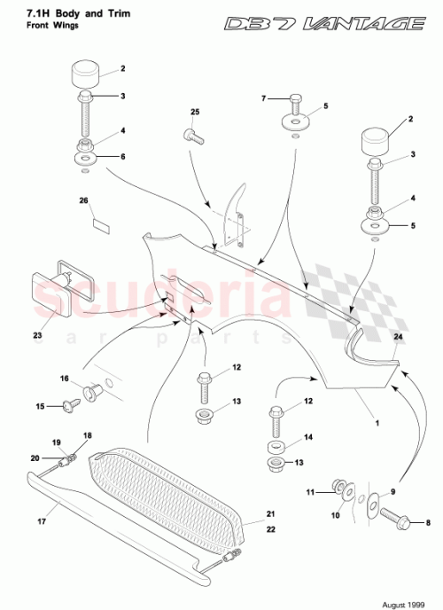 Part Diagram for Aston Martin 78-125114-AA