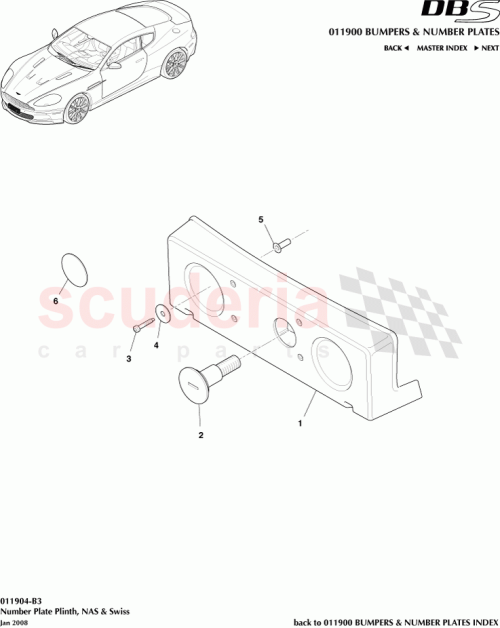 Part Diagram for Aston Martin 4G43-N806103-AA