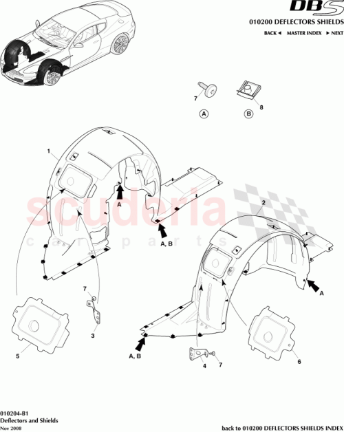 Part Diagram for Aston Martin 8D33-166573-AA