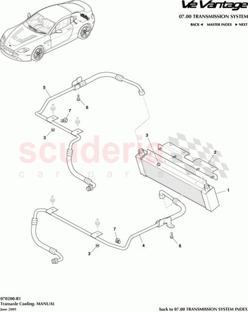 Part Diagram for Aston Martin 6G33-7F113-DB