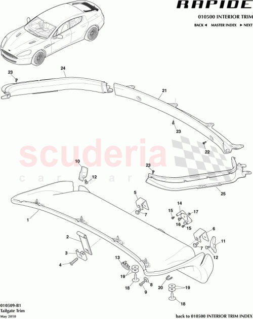 Part Diagram for Aston Martin 6G33-AA0231-AA