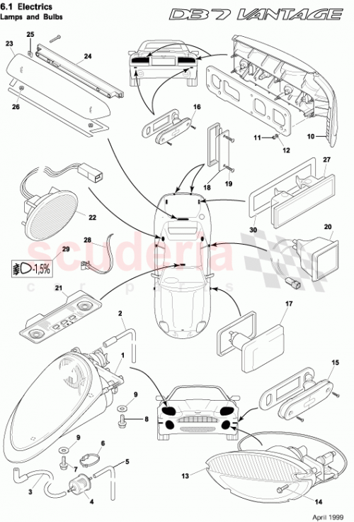 Part Diagram for Aston Martin 40-125544-AB