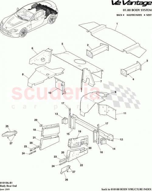Part Diagram for Aston Martin 6G33-410A82-AE