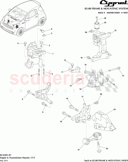 Part Diagram for Aston Martin CY2Y-38171-AA