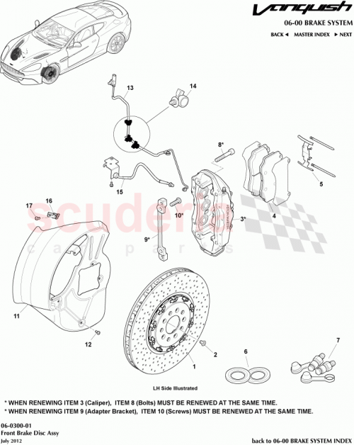Part Diagram for Aston Martin CD33-2D007-AB