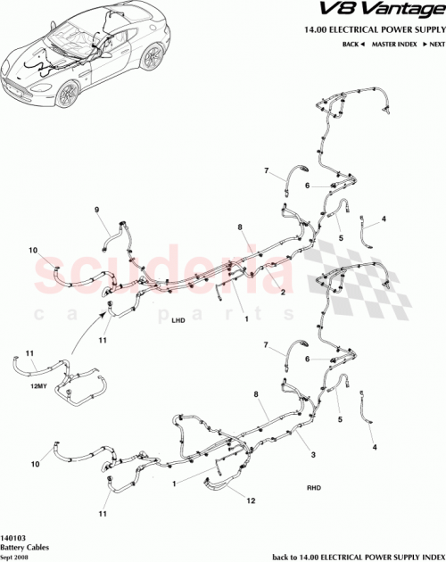 Part Diagram for Aston Martin 6G33-14B278-JB