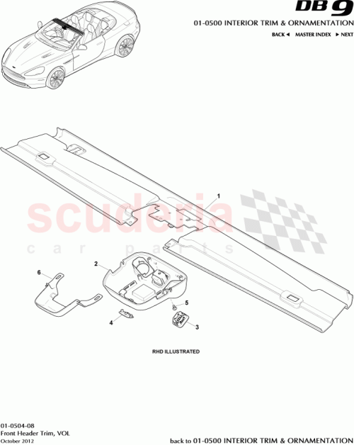 Part Diagram for Aston Martin CD33-519A58-AAW