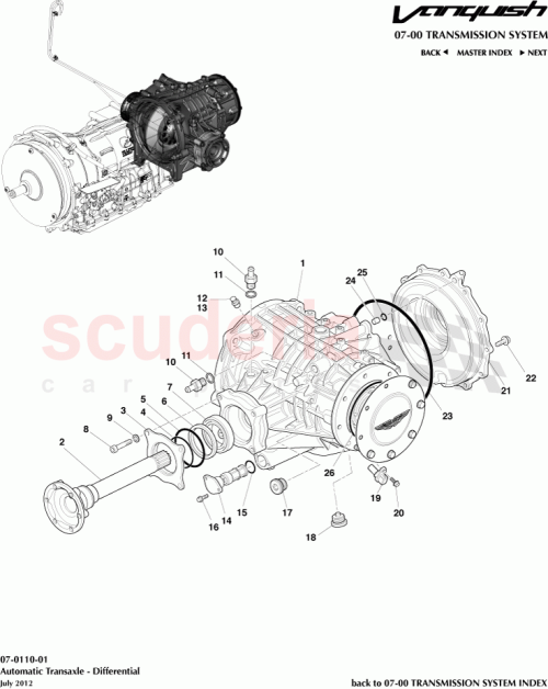 Part Diagram for Aston Martin 705701