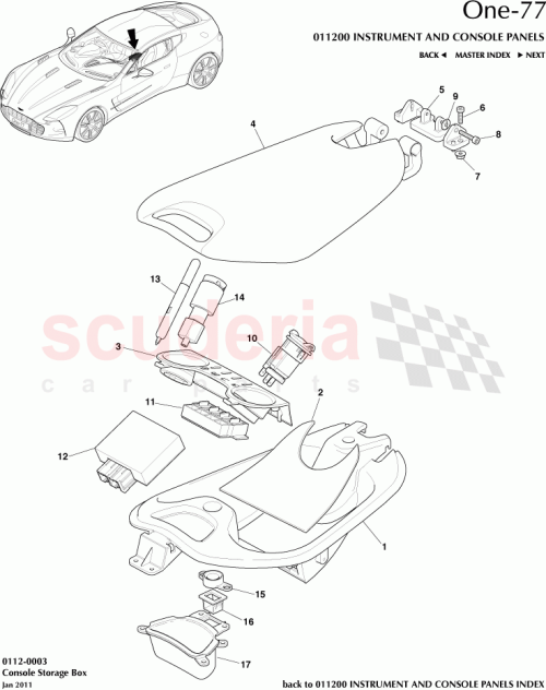 Part Diagram for Aston Martin 12023-14-6188-AE