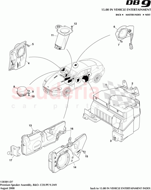 Part Diagram for Aston Martin 9D33-19080-AA