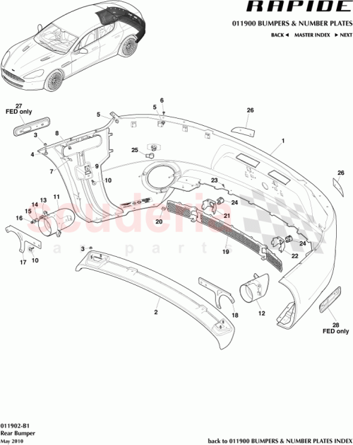 Part Diagram for Aston Martin AD43-5N202-KA
