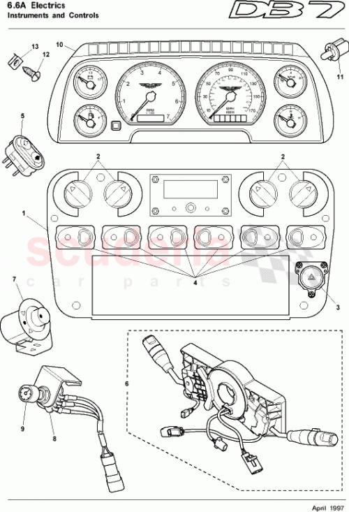 Part Diagram for Aston Martin 37-81829