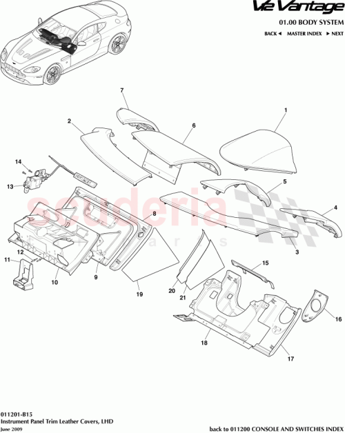Part Diagram for Aston Martin 9G33-C043C54-CCW