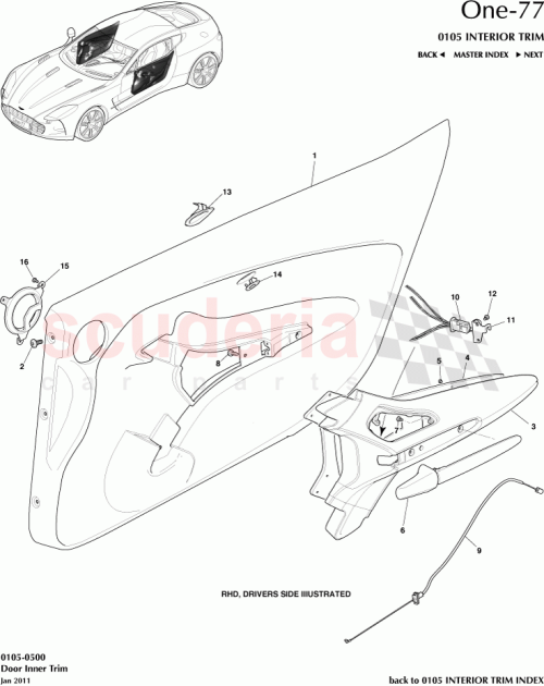 Part Diagram for Aston Martin 704509