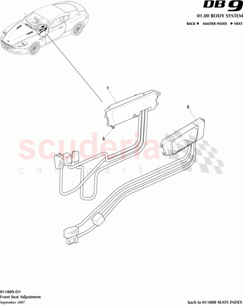 Part Diagram for Aston Martin 7G3314A709AC