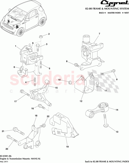 Part Diagram for Aston Martin 90105-10469