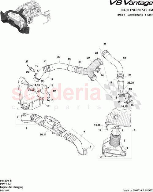 Part Diagram for Aston Martin 6G33-9A675-HA