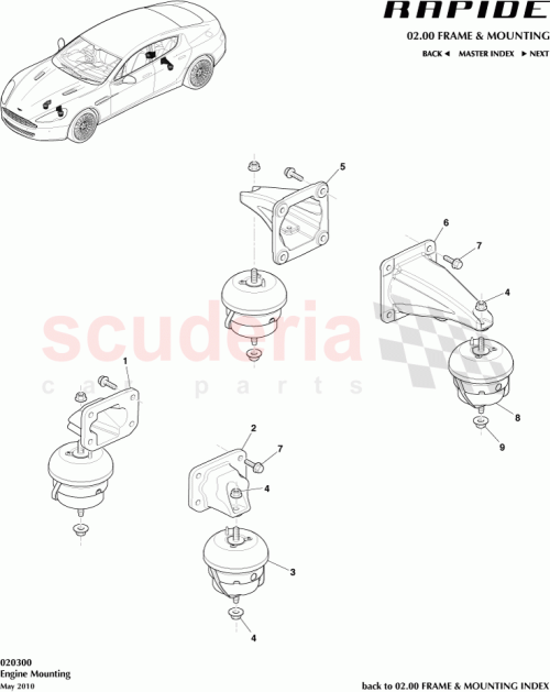 Part Diagram for Aston Martin AD43-7M125-CB