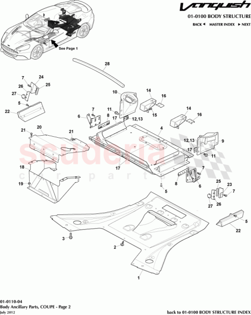 Part Diagram for Aston Martin 707134