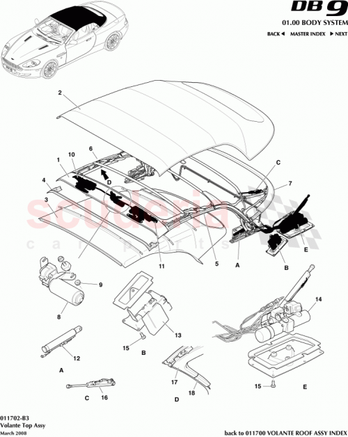 Part Diagram for Aston Martin 4G43-93-10615