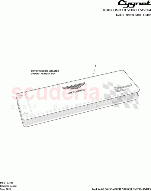 Part Diagram for Aston Martin 705888-PK