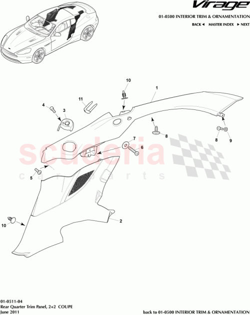 Part Diagram for Aston Martin 9G3331012BDW