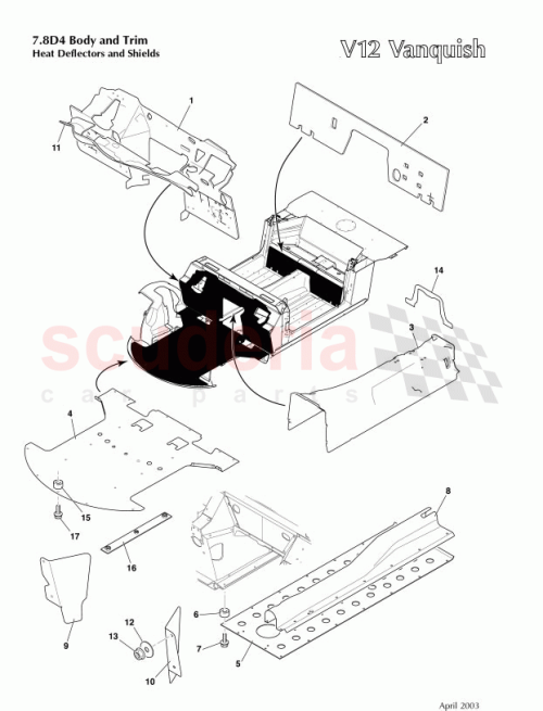 Part Diagram for Aston Martin 1R12-632498-AE