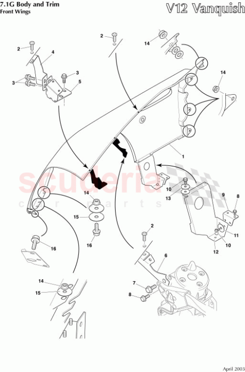 Part Diagram for Aston Martin 1R12-831338-AB