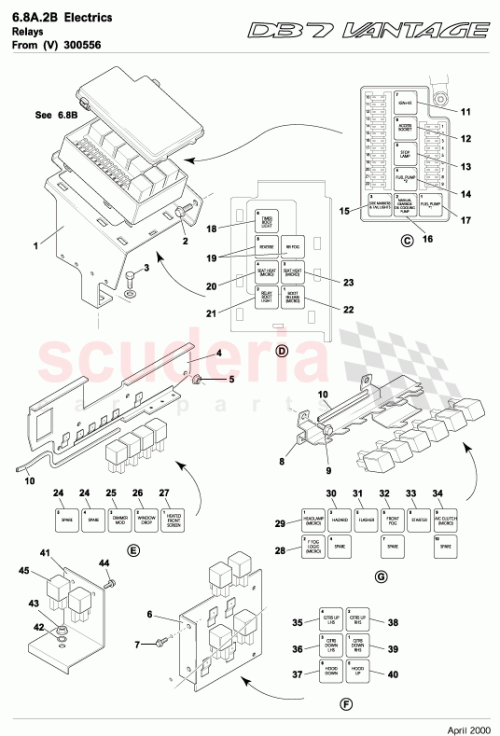 Part Diagram for Aston Martin 37-124607-AA