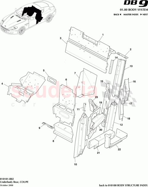 Part Diagram for Aston Martin 8G43C101D09AC