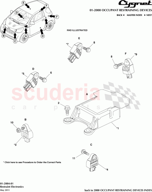 Part Diagram for Aston Martin 89170-74040
